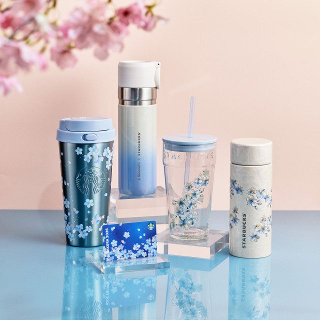 スタバ新作グッズ】SAKURA第2弾は“青空×桜“ きらめく“エアリーブルー