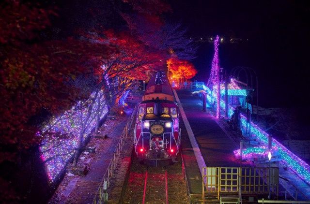 秋の京都で『光の幻想列車』 嵯峨野観光鉄道が10・25からライトアップ