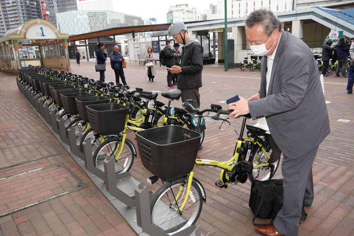 岡山市、新ももちゃり 運用開始　電動アシストとアプリ導入で刷新