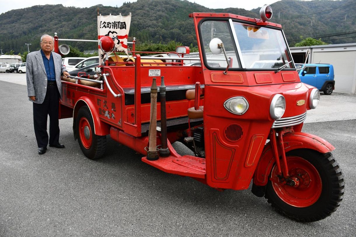 希少なオート三輪消防車復活 新見、8日の消防フェアで公開：山陽新聞