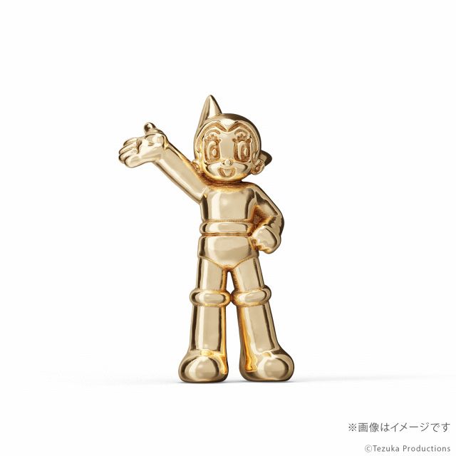 鉄腕アトム＆ヒョウタンツギ＆ブッダ、18金ミニフィギュアに 手塚治虫