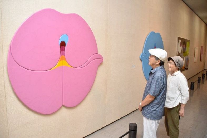 独自の抽象表現 高橋秀さん特別展 倉敷で開幕、歩みたどる63点：山陽