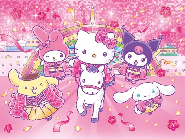 サンリオキャラクターたちと「マツケンサンバ」で新年をお祝い コラボ