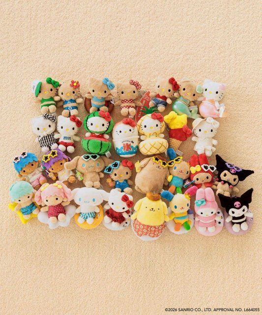 LOWRYS FARM×サンリオキャラクターズに全30種のぬいキーホルダーが登場