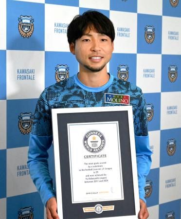 途中出場最多得点でギネス認定 サッカーJ1川崎のFW小林悠：山陽
