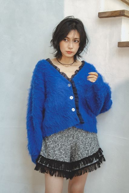 美品　ミヴァコンス　mes vacances ツイードロングジャケット　柴咲コウ 柴咲コウ ミヴァコンス mes vacances ツイードロングジャケット 【公式