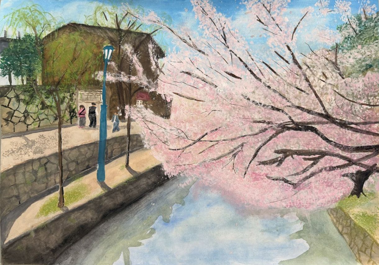 倉敷 都市景観絵画展 最優秀賞 第五福田小 漆谷さん 東中 宮原さん