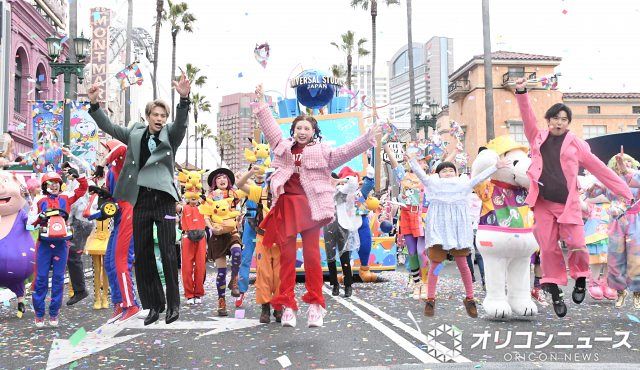 仲里依紗・千葉雄大・森崎ウィン・永尾柚乃、USJで“ルール無用”踊り