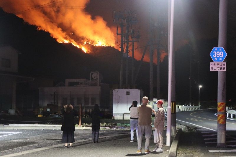 【第６報】一部住民に避難指示　岡山市、山林火災で発令