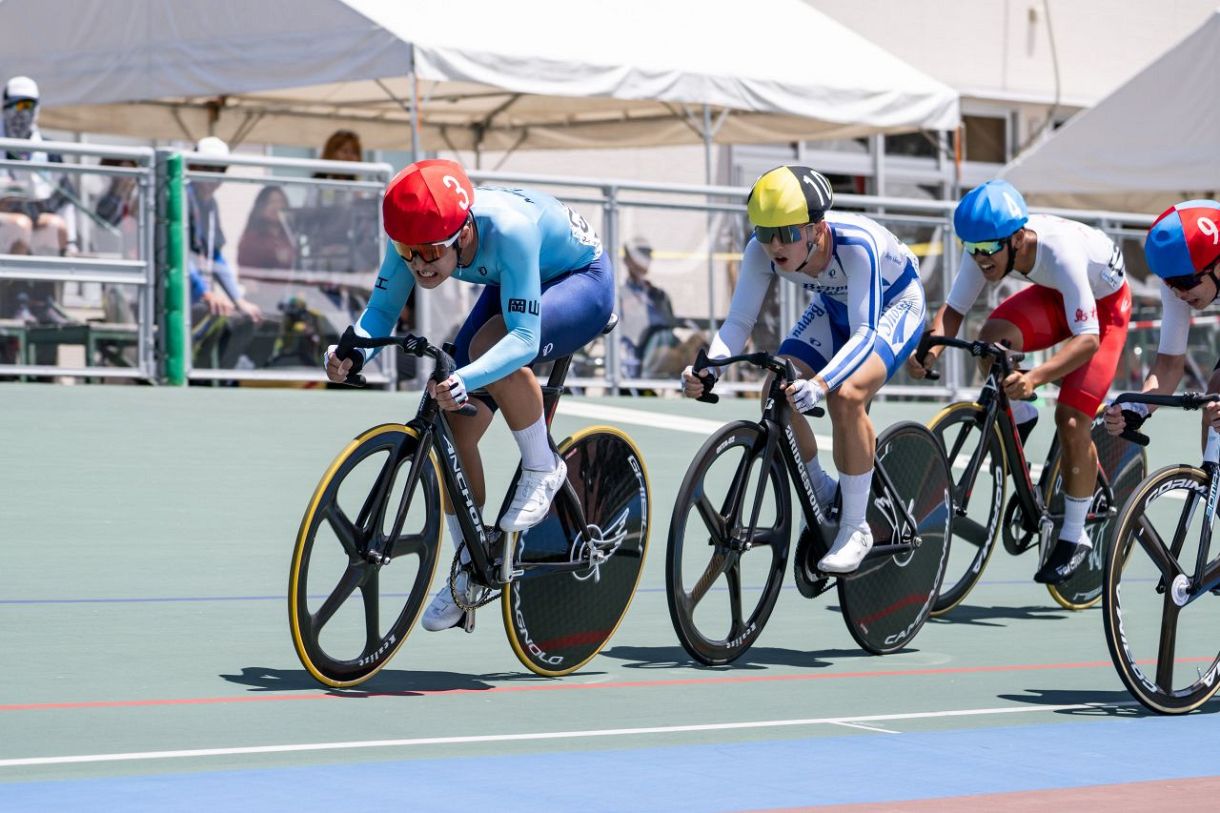 2年生の村瀬（水島工）が戴冠 高校総体自転車男子スクラッチ：山陽