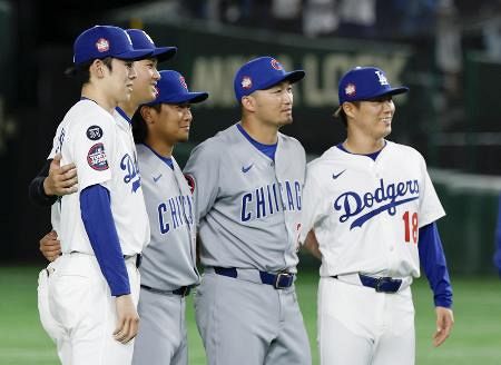 東京シリーズ ドジャース 大谷翔平 山本由伸 カブス 今永　鈴木フェイスタオル 東京シリーズ ドジャース 大谷翔平 山本由伸 カブス 今永 鈴木