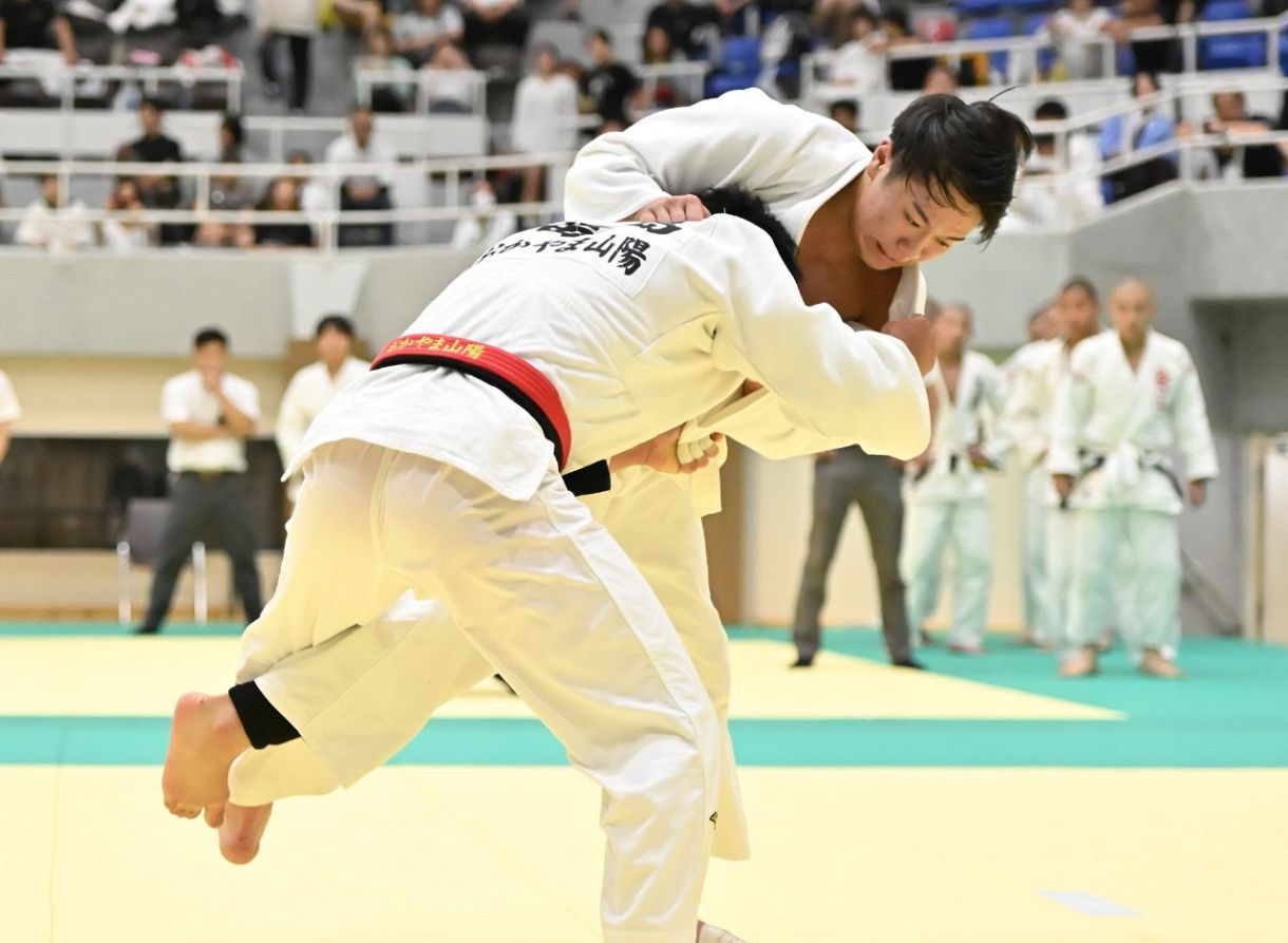 MSX２熱血柔道 岡山県高校総体から】柔道男子81キロ級浅野、66キロ級平田 学芸館