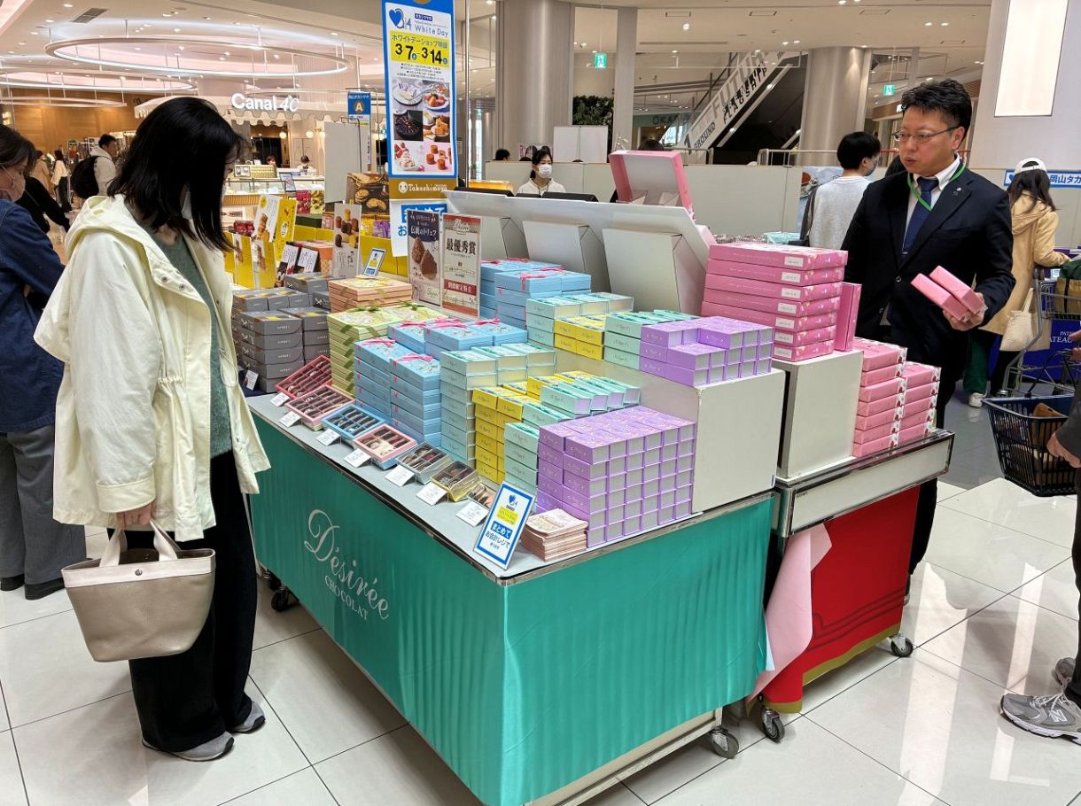 岡山でホワイトデー商戦最終盤　お返し需要堅調、スイーツや雑貨ＰＲ