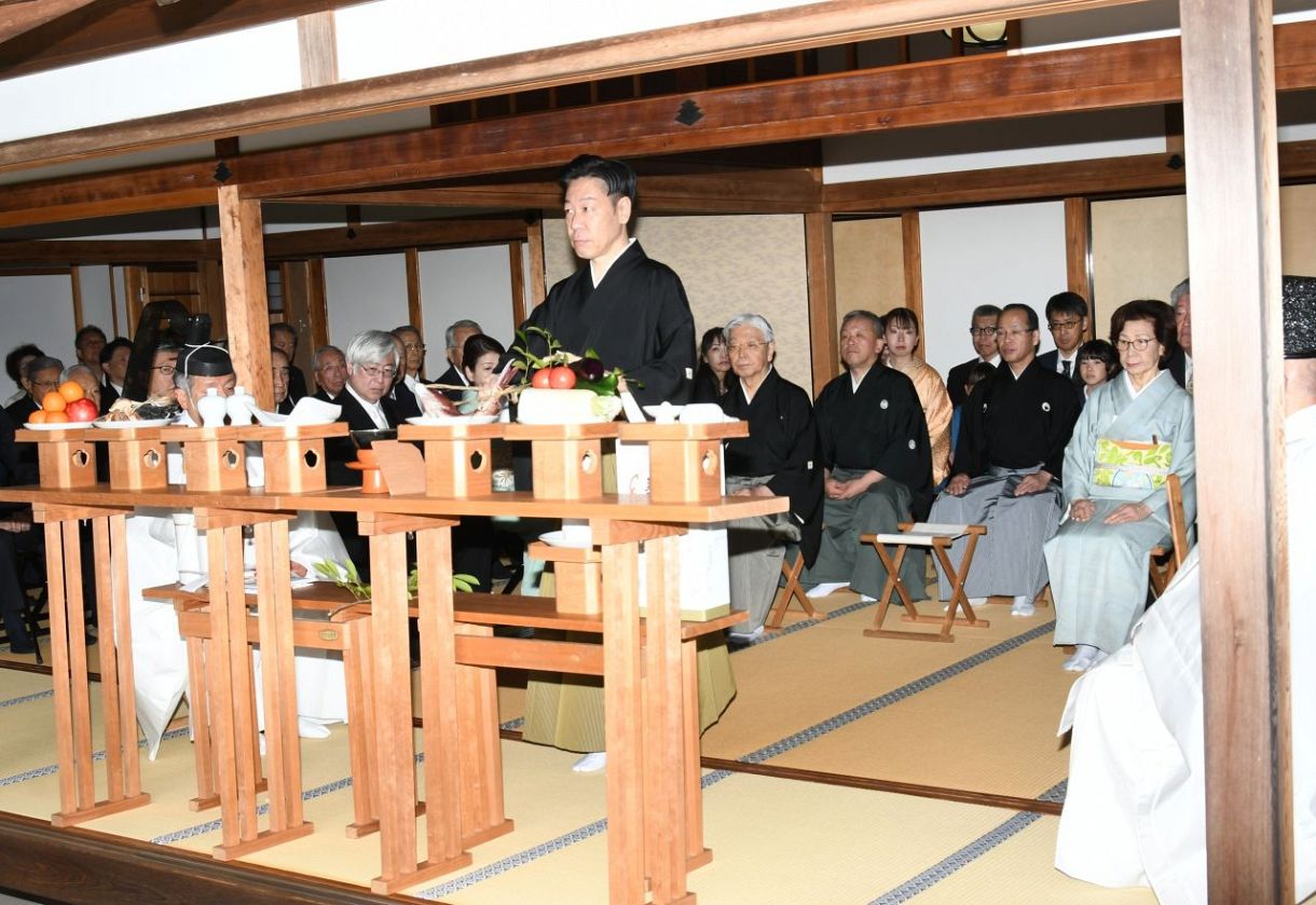 茶道上田宗箇流、新家元に宗篁氏 広島で神事、伝統文化発展へ決意