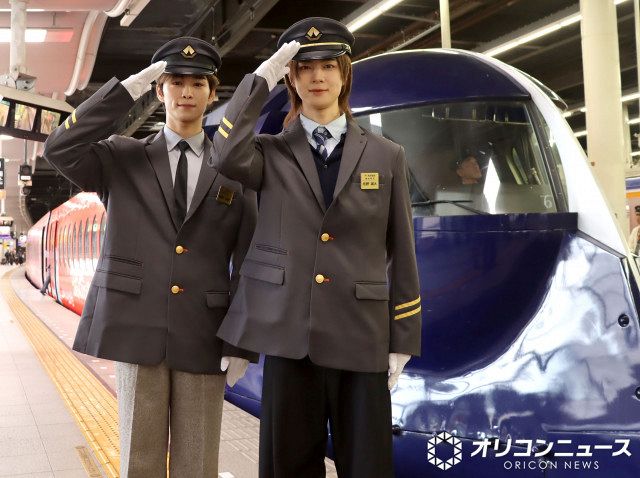 INI後藤威尊＆佐野雄大、南海難波駅一日駅長就任 コラボラッピング列車