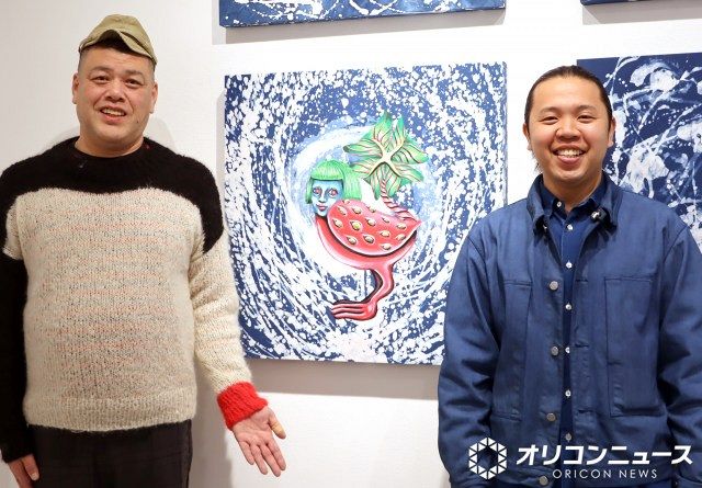 野性爆弾くっきー！、京藍染師との合作アート披露 「究極の1枚」は5倍