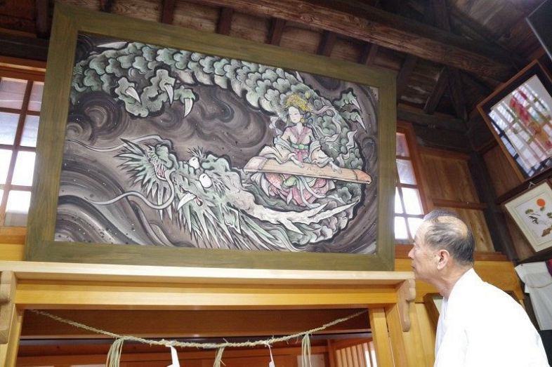 １７０年前の竜の大絵馬 再現 備中国総社宮、絵師ら有志が企画：山陽新聞デジタル｜さんデジ