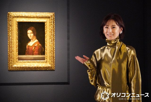 北川景子、ダ・ヴィンチの名画と2ショット 美術館好き「ママ友を誘って