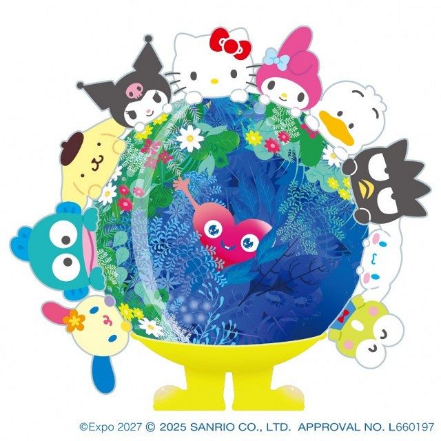ミャクミャク サンリオ トゥンクトゥンク コラボ セット キティ＆シナモンらサンリオキャラクターズが「トゥンクトゥンク」と