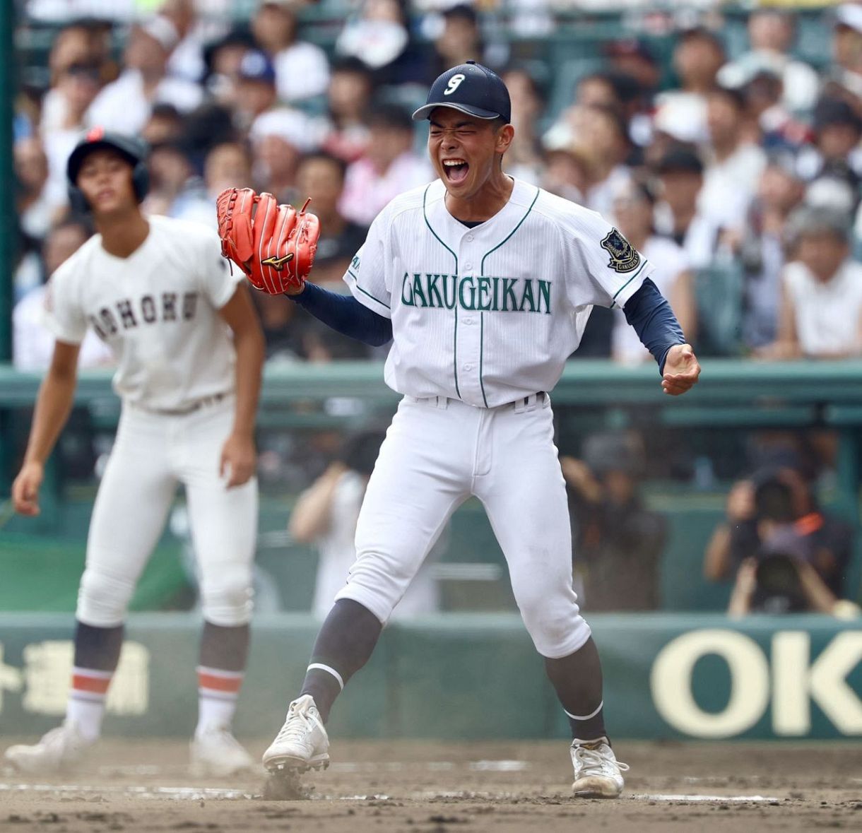 学芸館初戦突破 鳥取城北に７ー３で勝利 全国高校野球