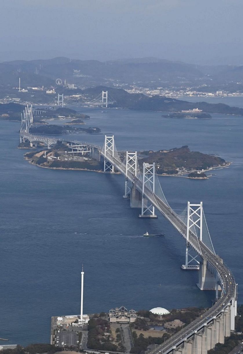 瀬戸大橋通行、最多８５１万台　２４年度、観光需要高まる