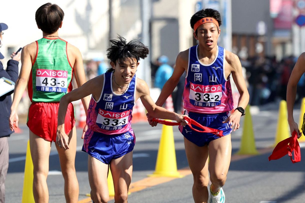 岡山「過去最高」のたすきリレー ３位表彰台へあと一歩 都道府県対抗男子駅伝