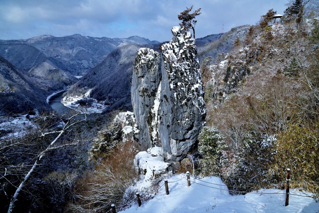 雪の夫婦岩、橋本さんグランプリ 備中たかはし観光写真コンテスト