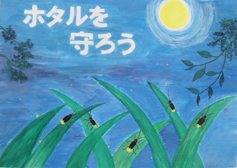 ホタル守ろう」大成さん最優秀 飛び交う宮川づくりポスターコン：山陽