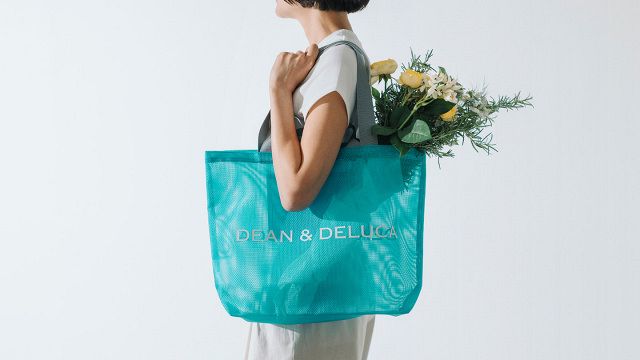 DEAN & DELUCA、夏の新アイテム「メッシュトートバッグ」 “ターコイズ