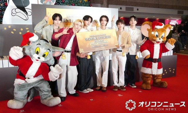 BOYNEXTDOOR、点灯式で“まさか”アカペラ歌唱 トムとジェリーが大喜び