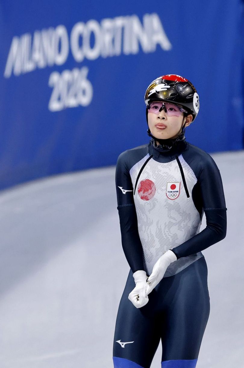 スケートST中島 無念の転倒 ミラノ五輪女子1500m：山陽新聞