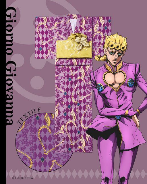 ジョジョ』センス抜群な浴衣！ジョルノやブチャラティなど7種類登場