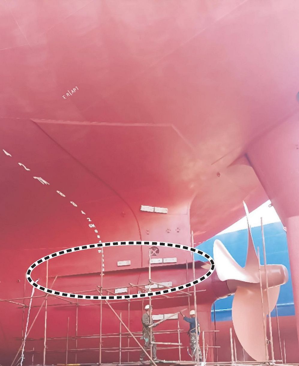 船尾フィン後付けで燃費3％向上 三井E＆S造船が設計サービス：山陽