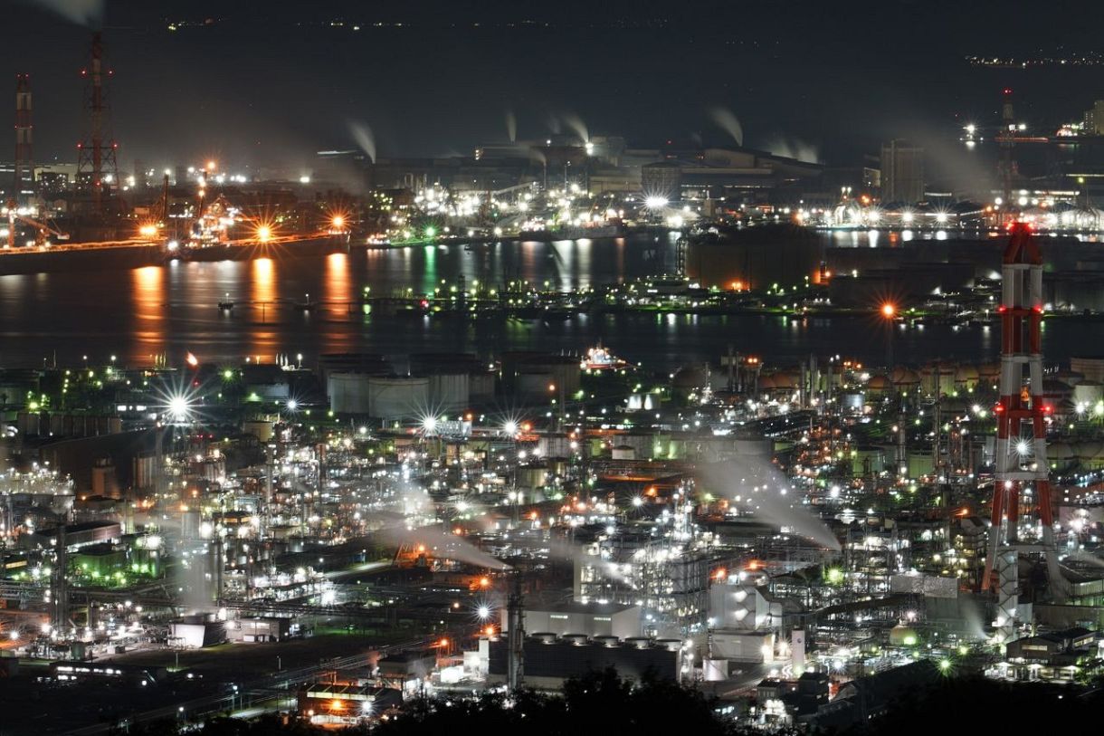 工場夜景PR 全国14都市集結 11月2日 倉敷で岡山初サミット