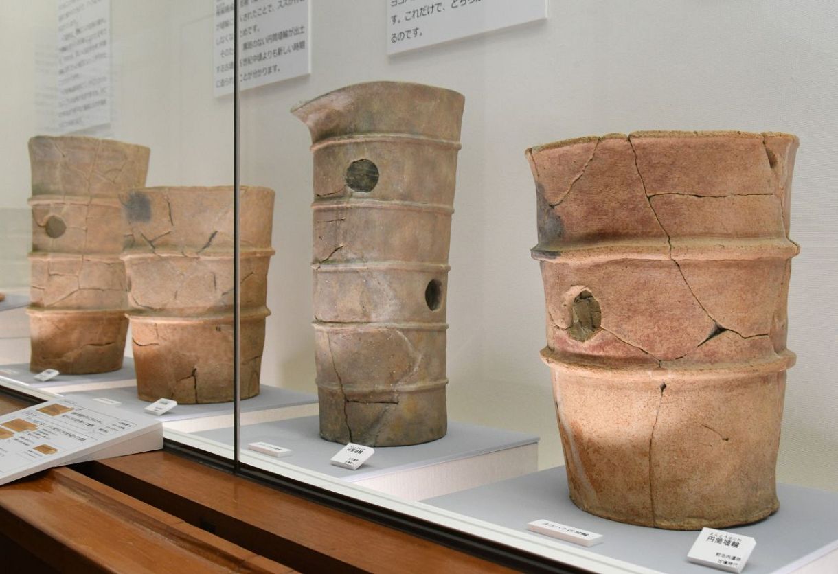 常設展から】円筒埴輪みどころ紹介 岡山県古代吉備文化財センター