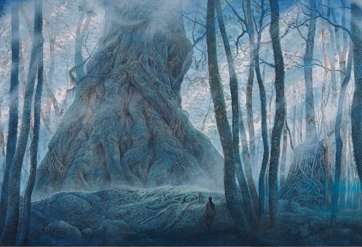 完成すれば全長約100メートル 日本画家・西田俊英さん制作中の