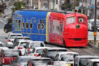 チャギントンの世界観を楽しんで　岡電が周遊ラリー、５月１０日まで