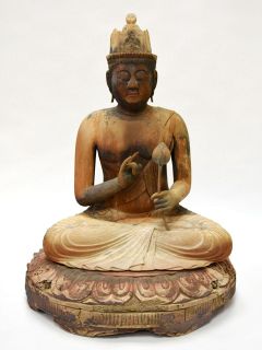 浅口市指定文化財に長川寺保存の木造座像　平安末から鎌倉初頭作か、市内最古級