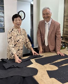 映画「遥かな町へ」仕立て指導に協力　テーラーロンドン（岡山市）の米林夫婦