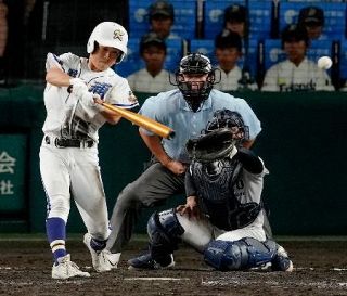 中京３―６霞ケ浦　霞ケ浦、効率よく得点