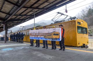 新見駅　「新見もりあげ隊」の活躍