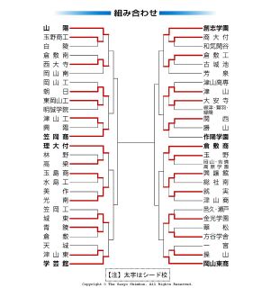 高校野球 岡山大会 第７日（１８日）の勝敗　２回戦３試合