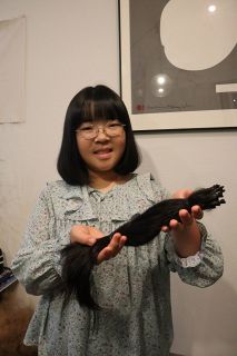 病気の人たちに髪届ける　岡山大付属小６年池田葵さん　３度目のヘアドネーション