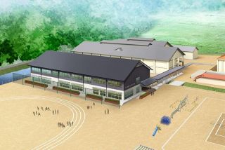 久米南の新設小、町教委が概要　体育館など一部施設を中学と共用