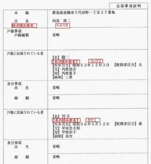 戸籍読み仮名、年金遅滞の懸念　変更後に銀行口座と不一致で