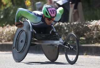 生馬（岡山）３連覇 車いす男子ハーフ　岡山吉備高原車いすふれあいロードレース