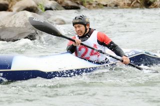 カヌー山根（岡山県協会）２位　ジャパン杯ワイルドウオーター