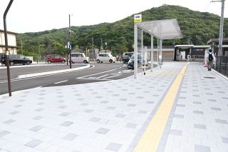 備前一宮駅の駅前広場が完成　ロータリーやバス乗り場整備