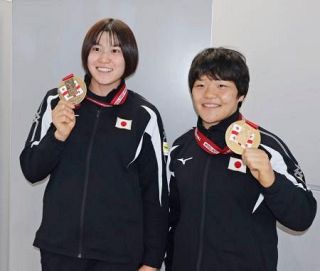 嘉重春樺「練習の形出せた」　女子柔道ＧＳ優勝から帰国