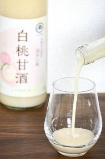 規格外活用した「白桃甘酒」　なんば農園、製造継続へ資金調達